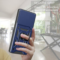 Outdoor Panzer Hülle Xiaomi 14T Handyhülle Kameraschutz Ringhalter in Blau
