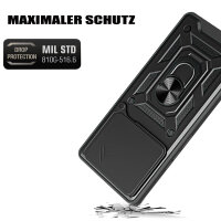 Outdoor Panzer Hülle Xiaomi 14T Handyhülle Kameraschutz Ringhalter in Schwarz