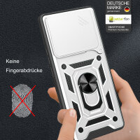 Outdoor Panzer Hülle Xiaomi 14T Handyhülle Kameraschutz Ringhalter in Silber