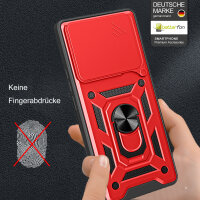 Outdoor Panzer Hülle Xiaomi 14T Handyhülle Kameraschutz Ringhalter in Rot
