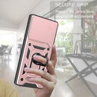 Outdoor Panzer Hülle Xiaomi 14T Pro Handyhülle Kameraschutz Ringhalter in Rosegold