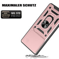 Outdoor Panzer Hülle Xiaomi 14T Pro Handyhülle Kameraschutz Ringhalter in Rosegold