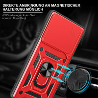 Outdoor Panzer Hülle Xiaomi 14T Pro Handyhülle Kameraschutz Ringhalter in Rot