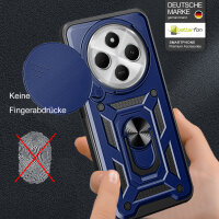 Outdoor Panzer Hülle Xiaomi Redmi 14C / Poco C75 Handyhülle Kameraschutz Ringhalter in Blau