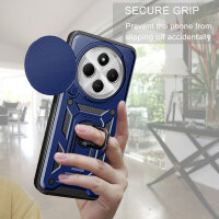 Outdoor Panzer Hülle Xiaomi Redmi 14C / Poco C75 Handyhülle Kameraschutz Ringhalter in Blau