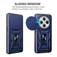 Outdoor Panzer Hülle Xiaomi Redmi 14C / Poco C75 Handyhülle Kameraschutz Ringhalter in Blau