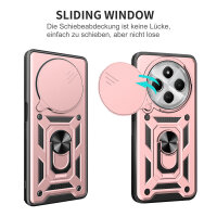 Outdoor Panzer Hülle Xiaomi Redmi 14C / Poco C75 Handyhülle Kameraschutz Ringhalter in Rosegold