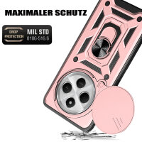 Outdoor Panzer Hülle Xiaomi Redmi 14C / Poco C75 Handyhülle Kameraschutz Ringhalter in Rosegold