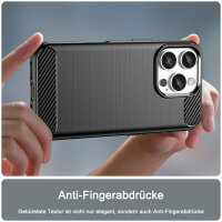SPARSET Carbon Hülle + 2x 9H Panzerfolie für iPhone 16 Pro Max