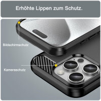SPARSET Carbon Hülle + 2x 9H Panzerfolie für iPhone 16 Pro Max