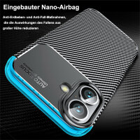 SPARSET Carbon Hülle + 2× 9H Panzerfolie für Apple iPhone 16 Plus