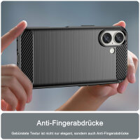SPARSET Carbon Hülle + 2× 9H Panzerfolie für Apple iPhone 16