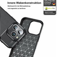SPARSET Carbon Hülle + 2x 9H Panzerfolie für Apple iPhone 16 Pro