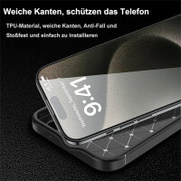 SPARSET Carbon Hülle + 2x 9H Panzerfolie für Apple iPhone 16 Pro