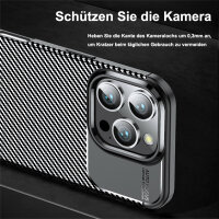 SPARSET Carbon Hülle + 2x 9H Panzerfolie für Apple iPhone 16 Pro