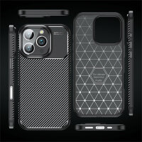 SPARSET Carbon Hülle + 2x 9H Panzerfolie für Apple iPhone 16 Pro