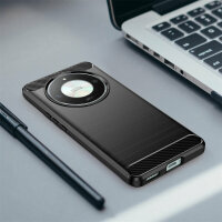 SPARSET Carbon Hülle + 2x 9H Panzerfolie für Honor Magic 6 Lite 5G, Schutz Outdoor Case Cover
