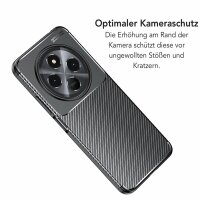 SPARSET Carbon Hülle + 2x 9H Panzerfolie für Xiaomi Redmi 14C / Poco C75, Schutz Outdoor Case Cover