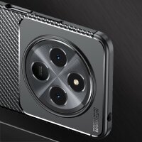 SPARSET Carbon Hülle + 2x 9H Panzerfolie für Xiaomi Redmi 14C / Poco C75, Schutz Outdoor Case Cover