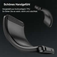 SPARSET Carbon Hülle + 2x 9H Panzerfolie für Xiaomi Redmi 14C, Schutz Outdoor Case Cover