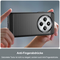 SPARSET Carbon Hülle + 2x 9H Panzerfolie für Xiaomi Redmi 14C, Schutz Outdoor Case Cover