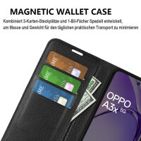 Hülle für Oppo A40 / A3x 5G Handyhülle Klapphülle mit [Standfunktion][Kartenfächer]