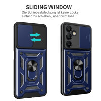 Outdoor Panzer Hülle für Samsung Galaxy S24 FE mit Kameraschutz Ringhalter Bumper in Blau