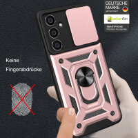 Outdoor Panzer Hülle für Samsung Galaxy A16 mit Kameraschutz Ringhalter Bumper in Rosegold