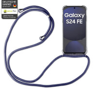 Handykette für Samsung S24 FE Handyhülle mit Band Hülle Galaxy S24 FE in Blau
