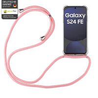 Handykette für Samsung S24 FE Handyhülle mit Band Hülle Galaxy S24 FE in Rosa