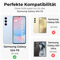 360° Grad Hülle für Samsung Galaxy S24 FE vollschutz mit Integriertem Displayschutz Blau