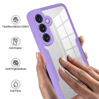 360° Grad Hülle für Samsung Galaxy S24 FE vollschutz mit Integriertem Displayschutz in Lila