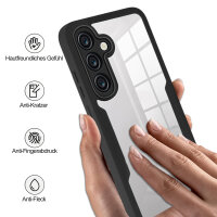 360° Grad Hülle für Samsung Galaxy S24 FE vollschutz mit Integriertem Displayschutz in Schwarz