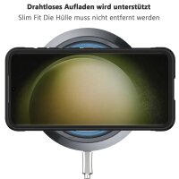 Hülle für Samsung S24 FE Handyhülle Outdoor Case Cover Bumper in Schwarz