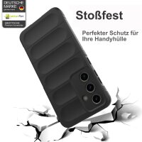 Hülle für Samsung S24 FE Handyhülle Outdoor Case Cover Bumper in Schwarz