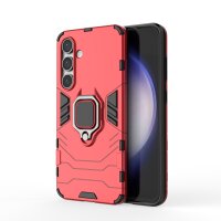Handyhülle für Samsung Galaxy S24 FE Ring Case Hülle Outdoor Back Cover Bumper in Rot
