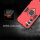 Handyhülle für Samsung Galaxy S24 FE Ring Case Hülle Outdoor Back Cover Bumper in Rot