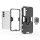 Handyhülle für Samsung Galaxy S24 FE Ring Case Hülle Outdoor Back Cover Bumper in Schwarz