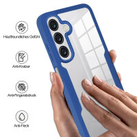 360° Hülle für Samsung A16, 360 Grad Handyhülle mit Integriertem Displayschutz in Blau