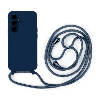 Handykette für Samsung Hanyhülle mit Band Hülle mit Kodel Smartphone Halskette Galaxy S24 FE in Blau