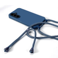 Handykette für Samsung Hanyhülle mit Band Hülle mit Kodel Smartphone Halskette Galaxy S24 FE in Blau