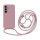 Handykette für Samsung Hanyhülle mit Band Hülle mit Kodel Smartphone Halskette Galaxy S24 FE in Rosa