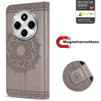 Handy Tasche für Xiaomi Redmi 14C / Poco C75 Hülle Handyhülle Klapphülle Wallet Case in Grau