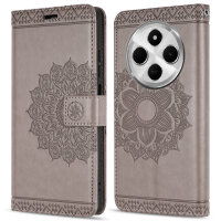 Handy Tasche für Xiaomi Redmi 14C / Poco C75 Hülle Handyhülle Klapphülle Wallet Case in Grau