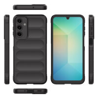 Hülle für Samsung Galaxy A55 Handyhülle Outdoor Case Cover Bumper in Schwarz