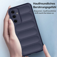 Hülle für Samsung Galaxy A55 Handyhülle Outdoor Case Cover Bumper in Blau