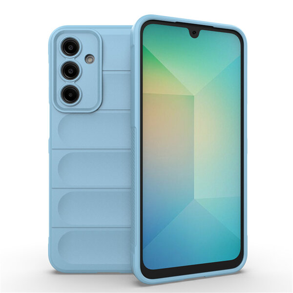 Hülle für Samsung Galaxy A55 Handyhülle Outdoor Case Cover Bumper in Hellblau