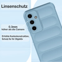 Hülle für Samsung Galaxy A55 Handyhülle Outdoor Case Cover Bumper in Hellblau
