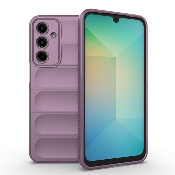 Hülle für Samsung Galaxy A55 Handyhülle Outdoor Case Cover Bumper in Lila