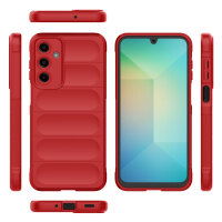Hülle für Samsung Galaxy A55 Handyhülle Outdoor Case Cover Bumper in Rot